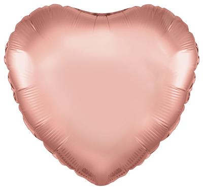 Rose Gold Heart Unpackaged - Foil Balloons